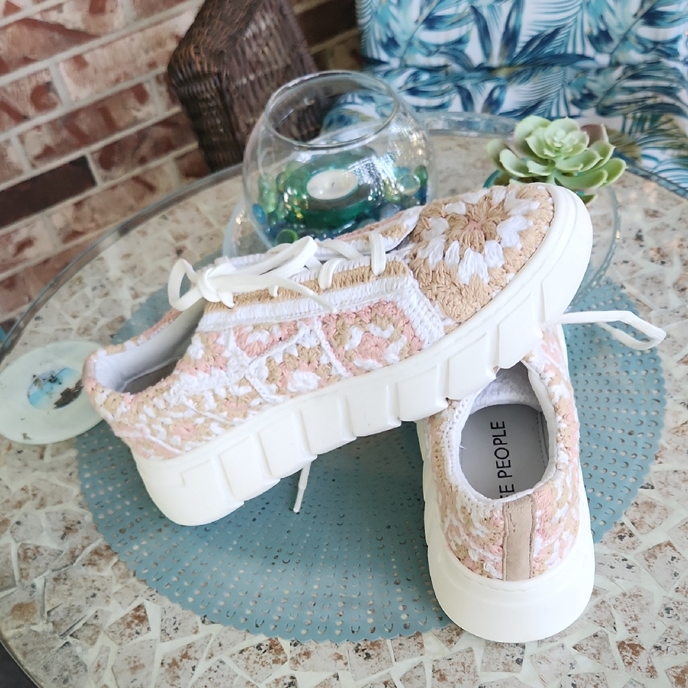 Free People Crochet Catch Me If You Can Sneakers PRICE IS FIRM